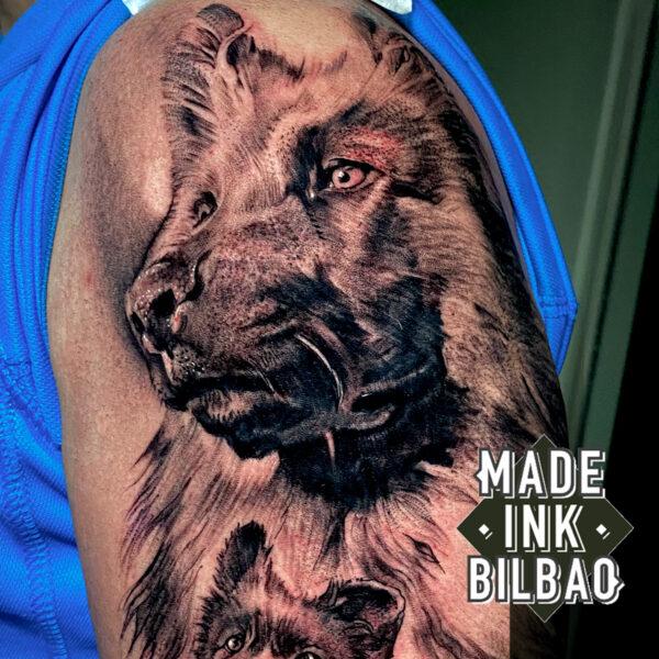 tatuaje retratos perro
