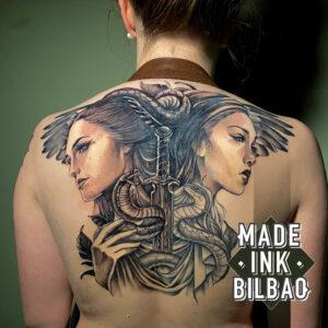 tatuaje cover retratos chicas espalda