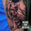 tatuaje retrato perro