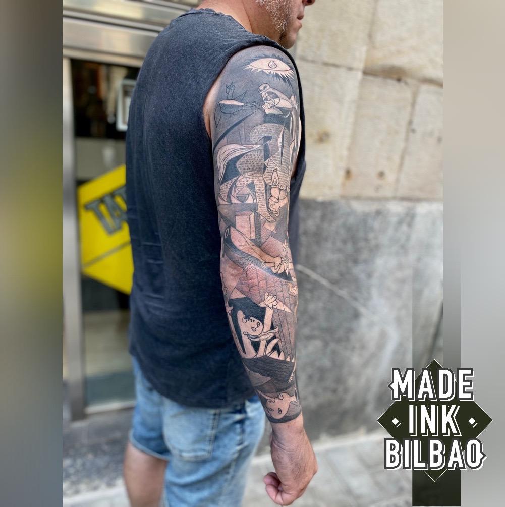 intervalo Contratación Exactitud Tatuaje manga completa Guernica - Made Ink Bilbao