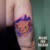 tatuajes ilustración color Simba y Nala