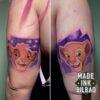 tatuajes ilustración color Simba y Nala