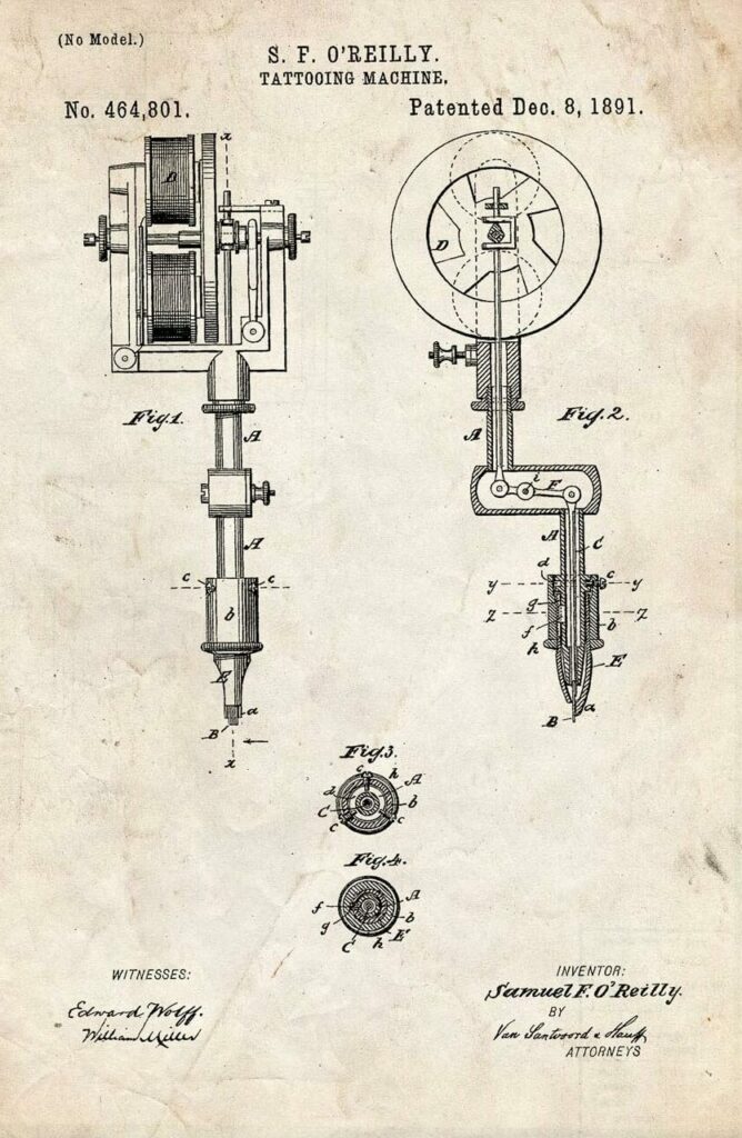primera máquina para tatuar