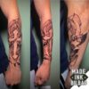 tatuaje rosas y cruz