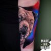 tatuaje antebrazo retrato perro