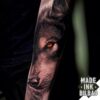 tatuaje antebrazo lobo