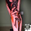 tatuaje pierna completa valkiria