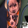 tatuaje brazo retratos perros