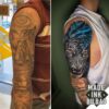 tatuaje cover brazo tigre