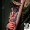tatuaje antebrazo cara chica princesa anime