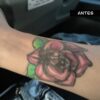 tatuaje cover antebrazo diosa fútbol