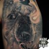 tatuaje brazo lobo Kratos
