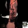 tatuaje antebrazo barco pirata