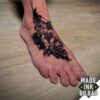 tatuaje cover pie flores