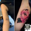 tatuaje cover ojo flores