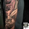 tatuaje brazo caballero zodiaco