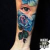 tatuaje cover ojo flores