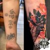 tatuaje cover golondrina rosas