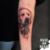 tatuaje retrato perro antebrazo