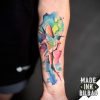 tatuaje acuarela pajaro tiburon
