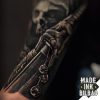 tatuaje cover samurai calavera katana