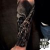 tatuaje cover samurai calavera katana