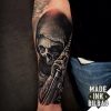 tatuaje cover samurai calavera katana