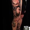 tatuaje demonio chica serpiente