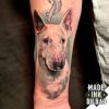 tatuaje retrato color perro