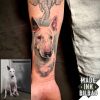 tatuaje retrato color perro