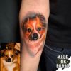 tatuaje retrato perro color